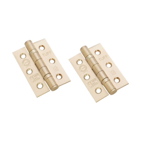 CE7 Mild Steel BB Butt Hinge - Satin Brass - Image 2