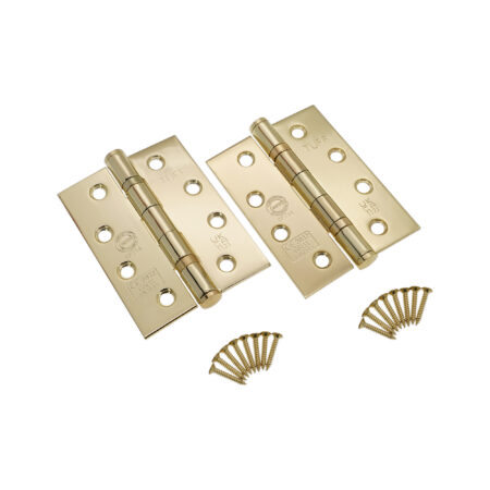 CE11 Mild Steel BB Butt Hinge - Electro Brass - Image 4