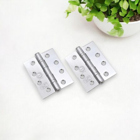 CE11 Mild Steel BB Butt Hinge - Polished Chrome - Image 3