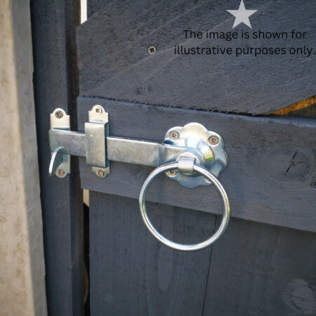 Ring Gate Latch - Plain Zinc - Image 3