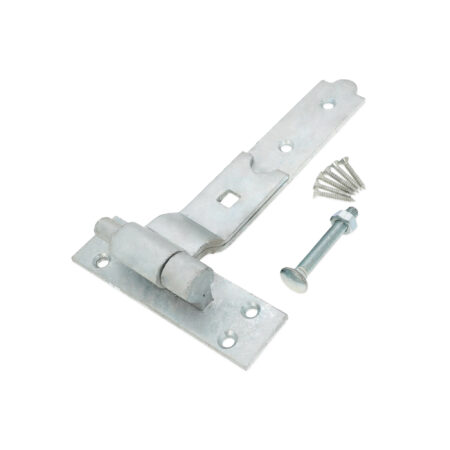 Hook and Band Hinge - Cranked 8" - 200mm Galvanised - Image 4