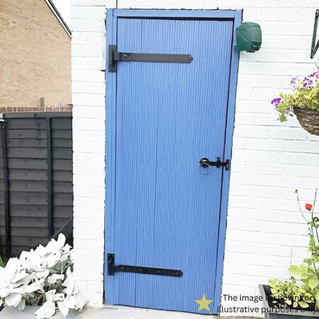 Hook and Band Hinge - Cranked 8" - 200mm Black - Image 3