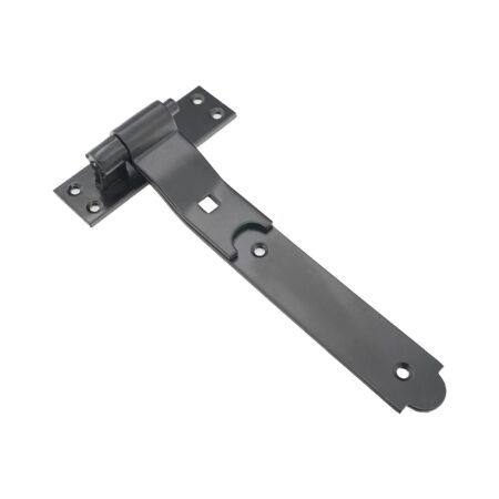 Hook and Band Hinge - Cranked 10" - 250mm Black - Image 2