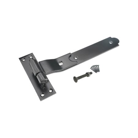 Hook and Band Hinge - Cranked 10" - 250mm Black - Image 4