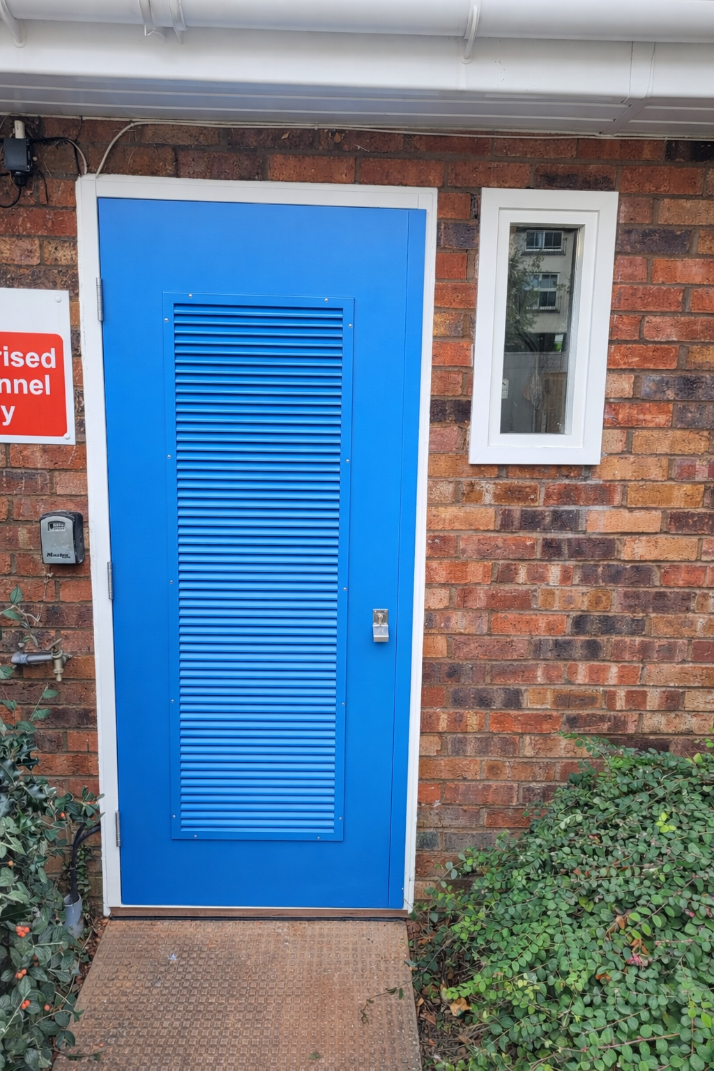 steel louvred door for plant room ventilation