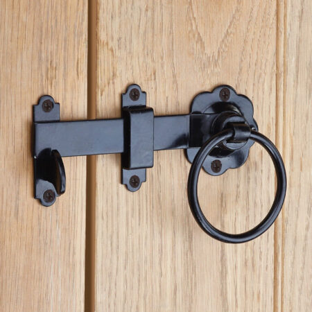 Ring Gate Latch - Plain Black - Image 3