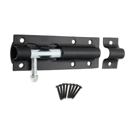 Iron Barrel Bolt - Straight 4" Black - Image 4