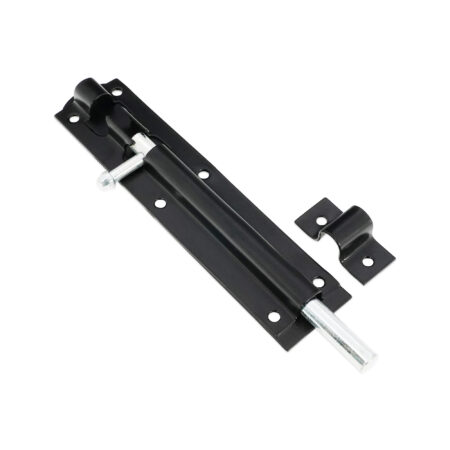 Iron Barrel Bolt - Straight 6" Black - Image 2