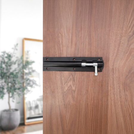 Iron Barrel Bolt - Straight 6" Black - Image 3