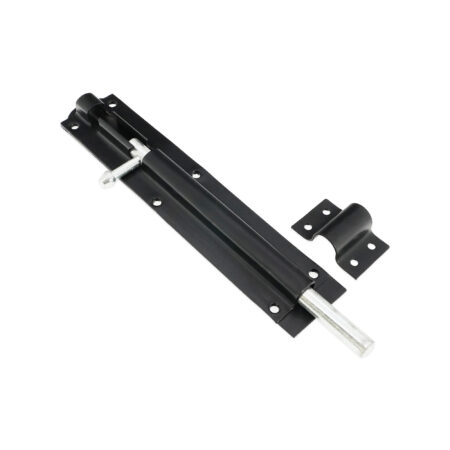 Iron Barrel Bolt - Straight 8" Black - Image 2