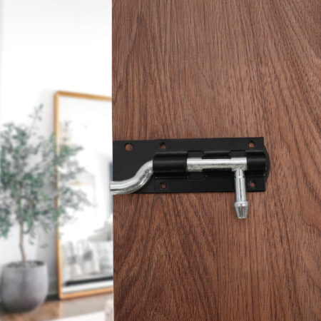 Iron Barrel Bolt - Necked 4" Black - Image 3