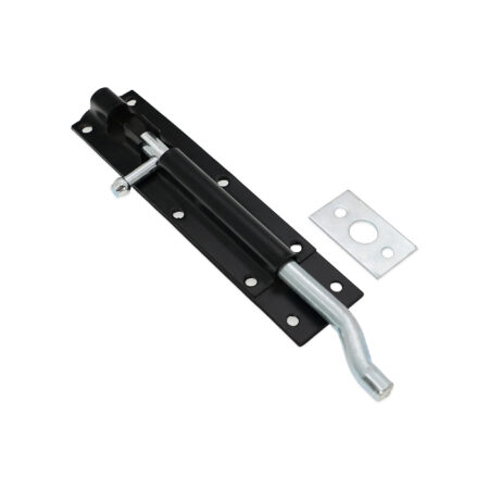 Iron Barrel Bolt - Necked 6" Black - Image 2