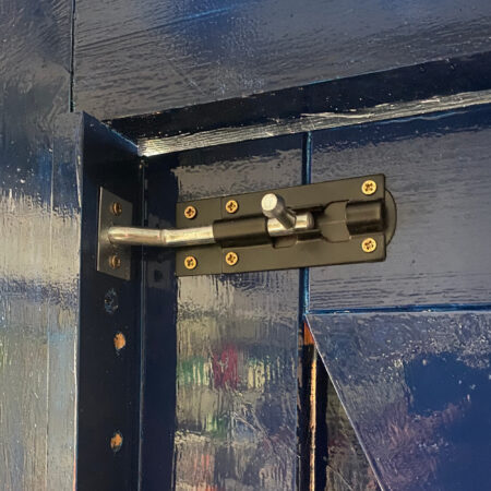 Iron Barrel Bolt - Necked 6" Black - Image 3