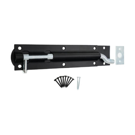 Iron Barrel Bolt - Necked 8" Black - Image 4