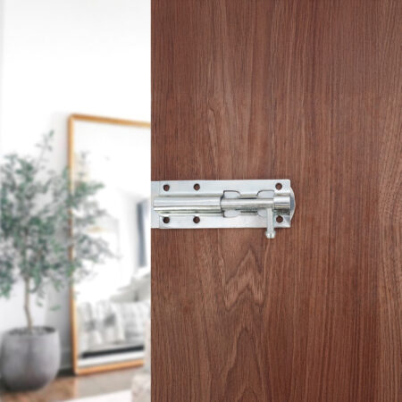 Iron Barrel Bolt - Straight 4" Zinc - Image 3