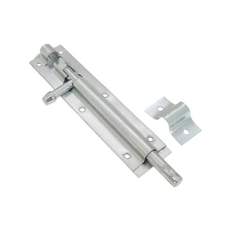 Iron Barrel Bolt - Straight 6" Zinc - Image 2