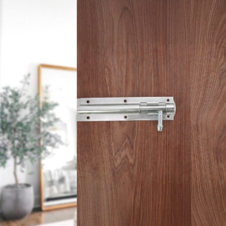 Iron Barrel Bolt - Straight 6" Zinc - Image 3