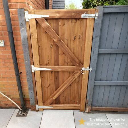 14" 350mm Plain Ring Gate Ironmongery Kit Zinc - Image 3