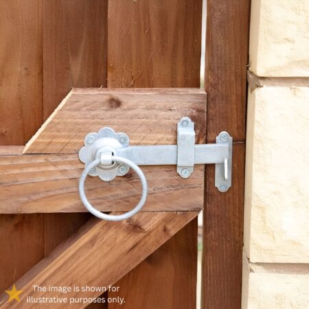 18" 450mm Plain Ring Gate Ironmongery Kit Zinc - Image 4