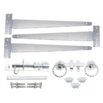 18" 450mm Twist Ring Gate Ironmongery Kit Zinc