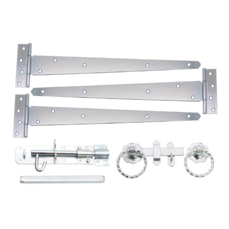18" 450mm Twist Ring Gate Ironmongery Kit Zinc - Image 2