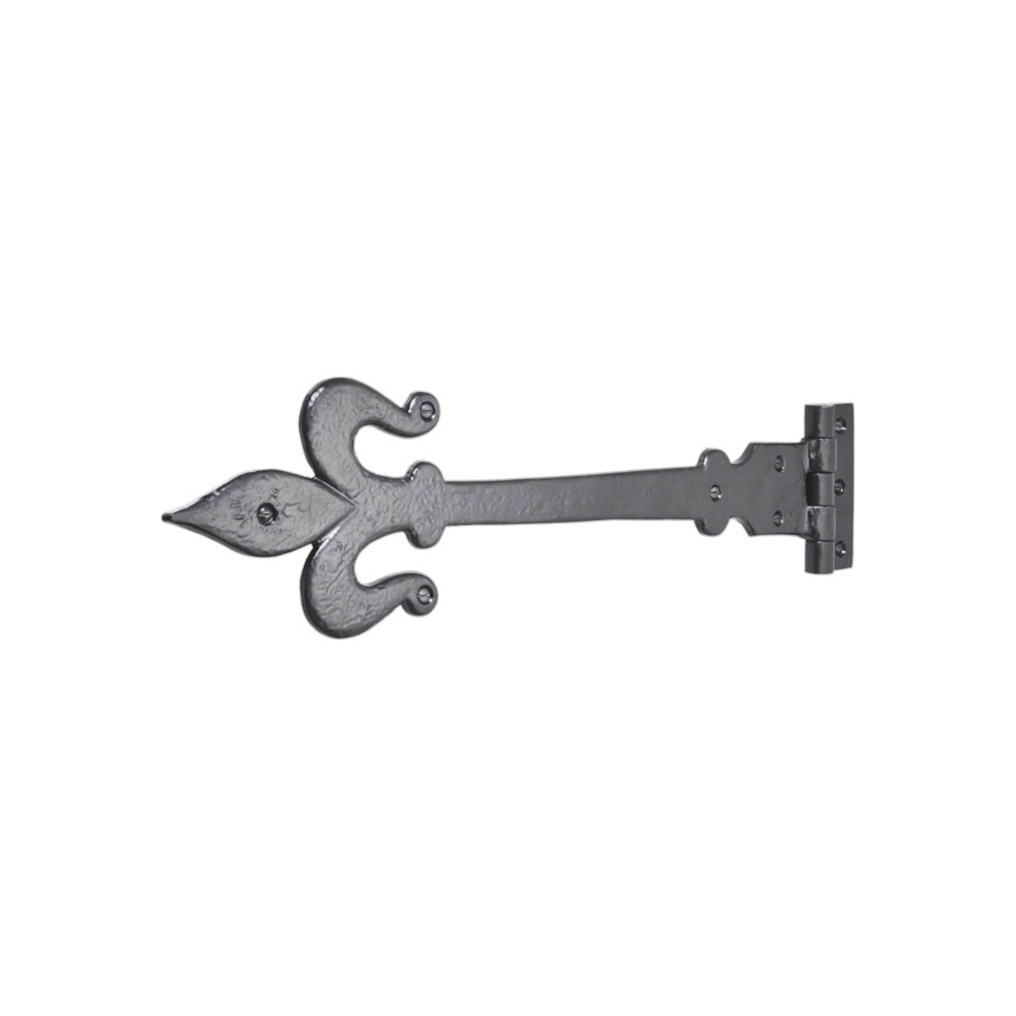 BR4202_1.jpg Spira Brass Brass 18" Fleur de Lys Tee Hinges Door Hinge Pair - Image 1