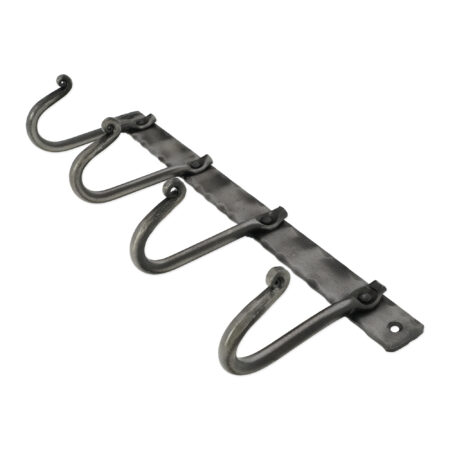 Spira Brass Iron Coat Hook Plain 4 leg - Pewter - Image 2