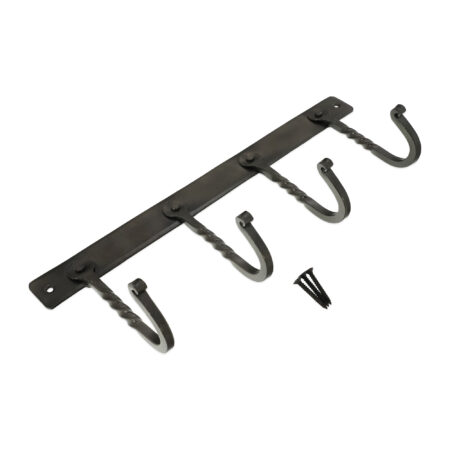 Spira Brass Iron Coat hook Twisted 4 leg - Pewter - Image 4