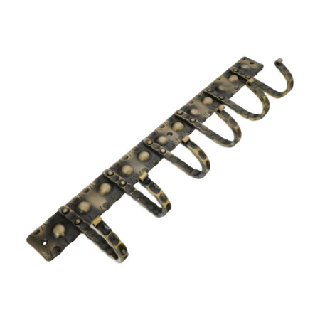 Spira Brass Iron Coat Hook Dotted 6 leg - Antique - Image 2
