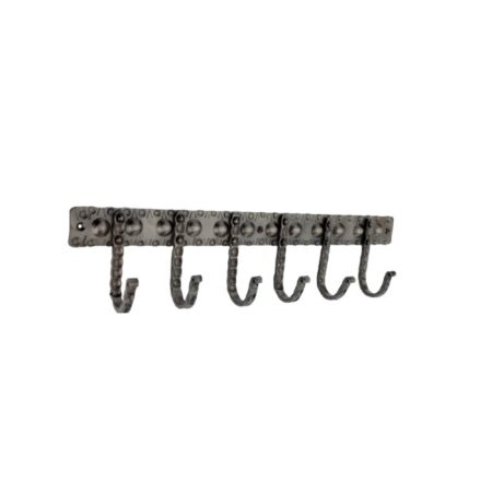 Spira Brass Iron Coat Hook Dotted 6 leg - Pewter