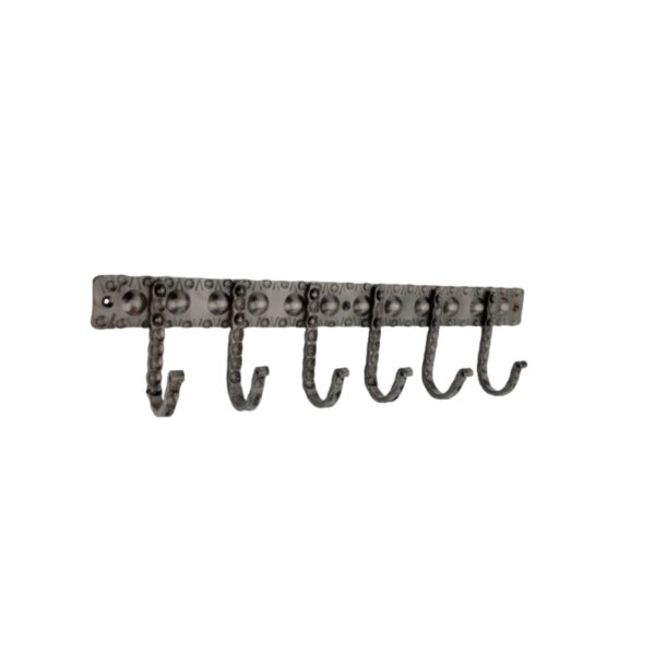 Spira Brass Iron Coat Hook Dotted 6 leg - Pewter