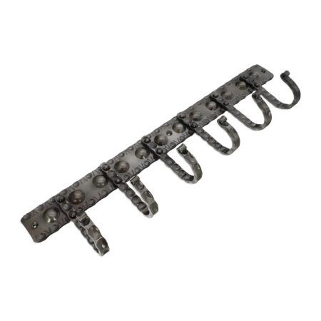 Spira Brass Iron Coat Hook Dotted 6 leg - Pewter - Image 2