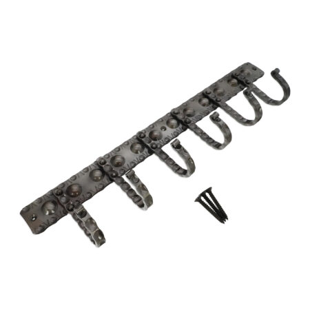 Spira Brass Iron Coat Hook Dotted 6 leg - Pewter - Image 4