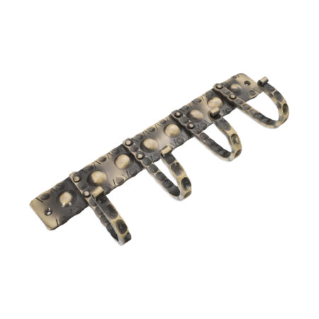 Spira Brass Iron Coat Hook Dotted 4 leg - Antique - Image 2