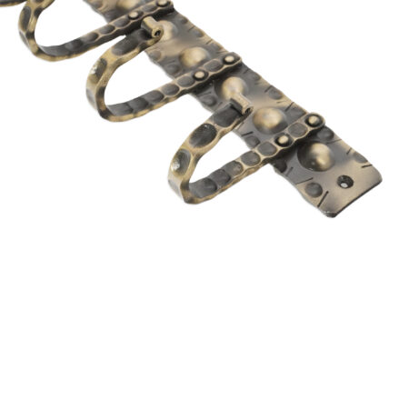 Spira Brass Iron Coat Hook Dotted 4 leg - Antique - Image 3