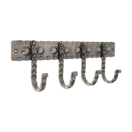 Spira Brass Iron Coat Hook Dotted 4 leg - Pewter