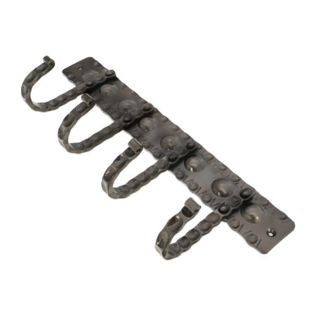 Spira Brass Iron Coat Hook Dotted 4 leg - Pewter - Image 3
