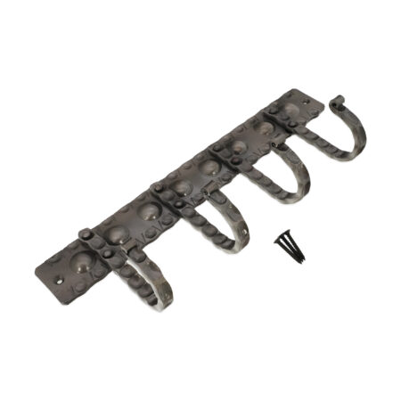 Spira Brass Iron Coat Hook Dotted 4 leg - Pewter - Image 4