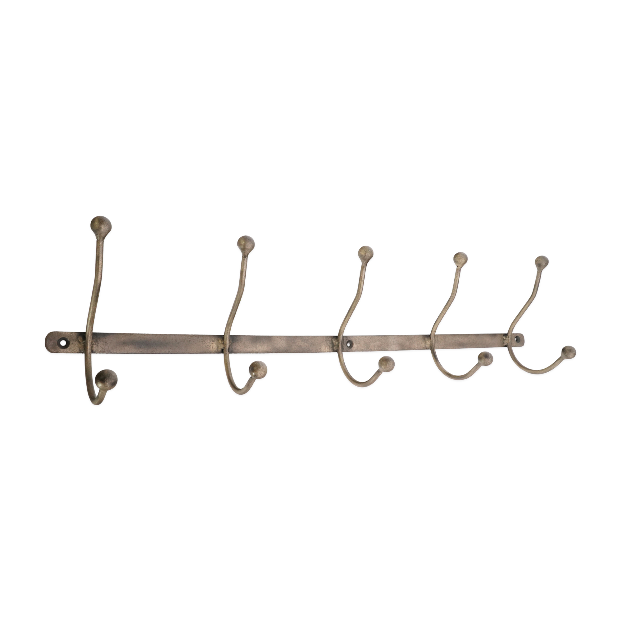BR612AT_1.jpg Spira Brass Rama Iron Hook 5 Leg Antique - Image 1