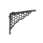 Spira Brass Honeycomb Shelf Bracket Black (Sold in Pairs)