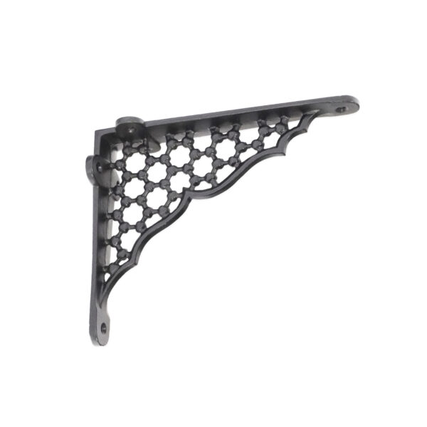 Spira Brass Honeycomb Shelf Bracket Black (Sold in Pairs)