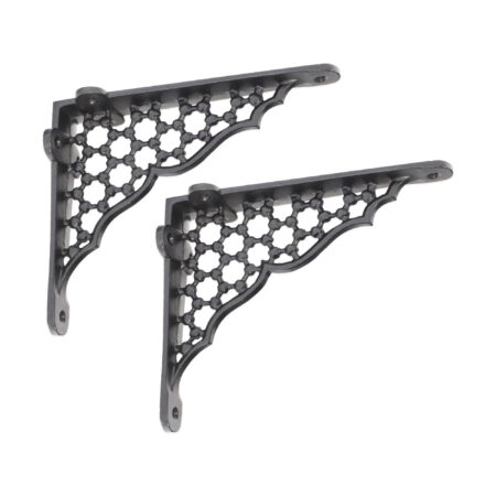 Spira Brass Honeycomb Shelf Bracket Black (Sold in Pairs) - Image 2