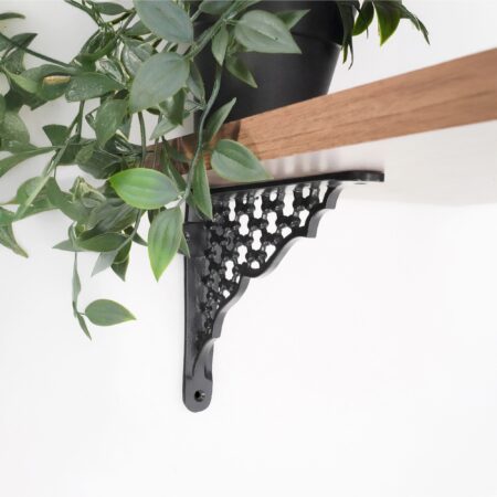 Spira Brass Honeycomb Shelf Bracket Black (Sold in Pairs) - Image 3