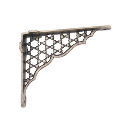 Spira Brass Honeycomb Shelf Bracket Matt Antique (Sold in Pairs)