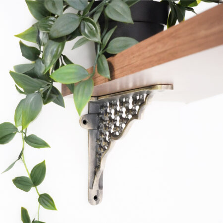 Spira Brass Honeycomb Shelf Bracket Matt Antique (Sold in Pairs) - Image 3