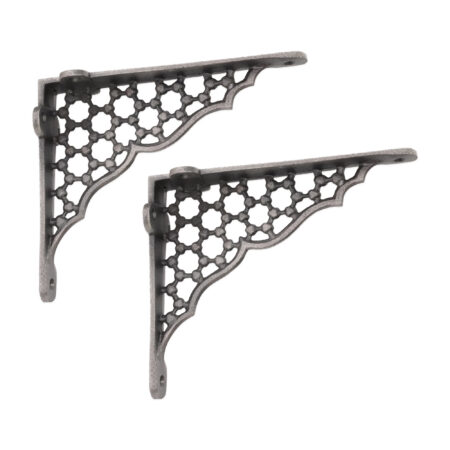 Spira Brass Honeycomb Shelf Bracket Pewter (Sold in Pairs) - Image 2