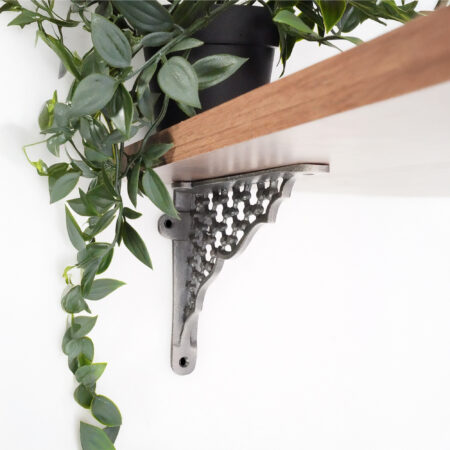 Spira Brass Honeycomb Shelf Bracket Pewter (Sold in Pairs) - Image 3