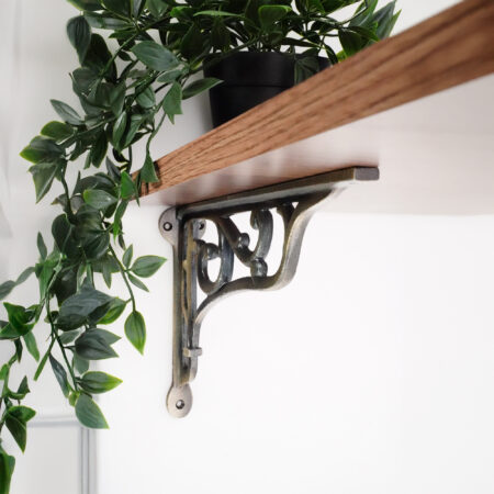 Spira Brass Edwardian Scroll Shelf Bracket Matt Antique (Sold in Pairs) - Image 3