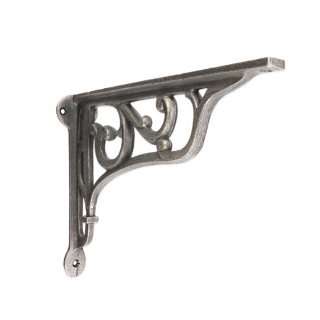 Spira Brass Edwardian Scroll Shelf Bracket Pewter (Sold in Pairs)