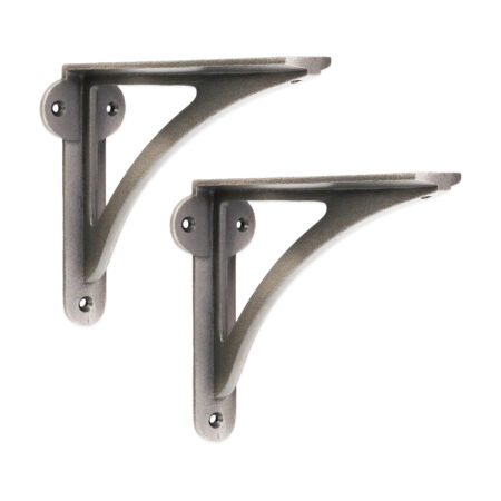 Spira Brass Victorian Ironbridge Shelf Bracket Pewter (Sold in Pairs) - Image 2